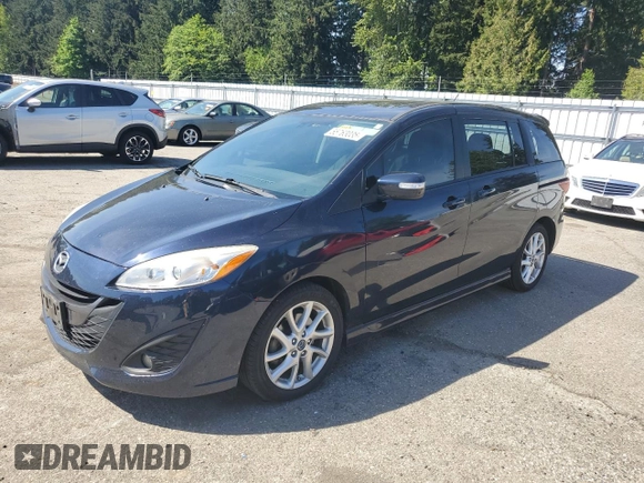 2015 Mazda 5 Grand Touring with VIN JM1CW2DL5F0185358, listed as a Copart auction lot 55763035 with 95,486 mi miles and Salvage title. Bid and sale history available at DreamBid. Image 1.