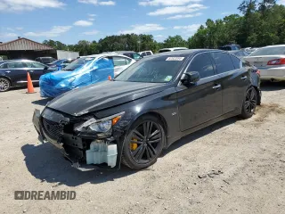 2015 Infiniti Q50 Premium with VIN JN1BV7APXFM348259, listed as a Copart auction lot 52522095 with 156,466 mi miles and Clean Title. Bid and sale history available at carsss.com. Image 1.