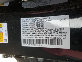 2024 Acura Integra w/A-Spec Package z VIN 19UDE4H37RA008212, wystawiony jako Copart lot #54535745 z przebiegiem 10 414 mil mil oraz Szkody całkowita. Historia ofert i sprzedaży dostępna na DreamBid. Obrazek 12.