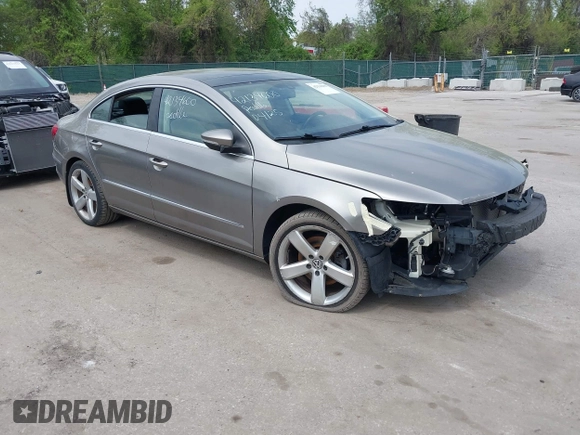 2012 Volkswagen CC Lux PZEV with VIN WVWHP7AN0CE552624, listed as a IAAI auction lot 42134600 with 122,543 mi miles. Bid and sale history available at carsss.com. Image 1.