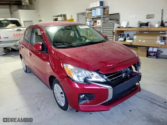 2021 Mitsubishi Mirage ES with VIN ML32AUHJXMH002052, listed as a Copart auction lot 46823815 with 49367 miles and Salvage Title. Bid and sale history available at carsss.com. Image 13.