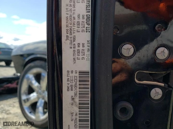 2012 Dodge Challenger SXT Plus with VIN 2C3CDYAG8CH173961, listed as a Copart auction lot 50959275 with 136,639 mi miles and Salvage Title. Bid and sale history available at carsss.com. Image 12.