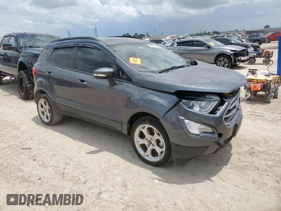 2021 Ford EcoSport SE with VIN MAJ3S2GE3MC442575, listed as a Copart auction lot 60424595 with 53,506 mi miles and Salvage title. Bid and sale history available at DreamBid. Image 4.