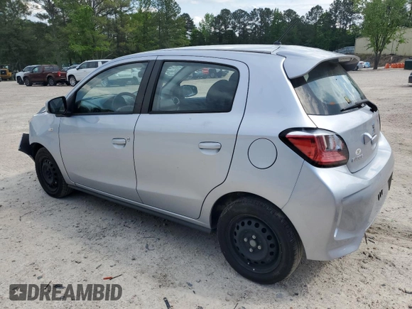 2021 Mitsubishi Mirage ES with VIN ML32AUHJ6MH010763, listed as a Copart auction lot 53855315 with 72,486 mi miles and Salvage title. Bid and sale history available at DreamBid. Image 2.