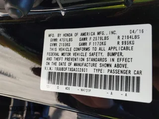 2016 Acura TLX Advance with VIN 19UUB3F7XGA002801, listed as a IAAI auction lot 42231571 with 91,787 mi miles and . Bid and sale history available at DreamBid. Image 9.