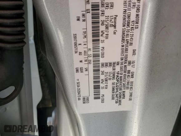 2017 Ford Focus Titanium with VIN 1FADP3J23HL347739, listed as a Copart auction lot 49385365 with 79,484 mi miles and Salvage title. Bid and sale history available at DreamBid. Image 14.