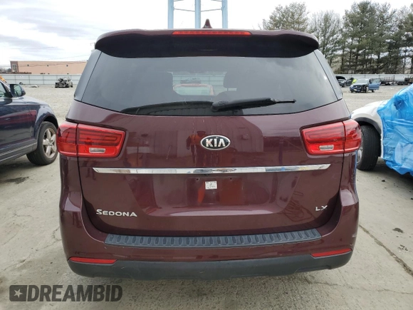 2019 Kia Sedona EX with VIN KNDMB5C17K6543326, listed as a Copart auction lot 46068965 with 76,410 mi miles and Salvage Title. Bid and sale history available at carsss.com. Image 6.