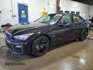 2016 Infiniti Q50 3.0t Red Sport 400 with VIN JN1FV7AR8GM450079, listed as a Copart auction lot 48311325 with 124,763 mi miles and Salvage Title. Bid and sale history available at carsss.com. Image 1.