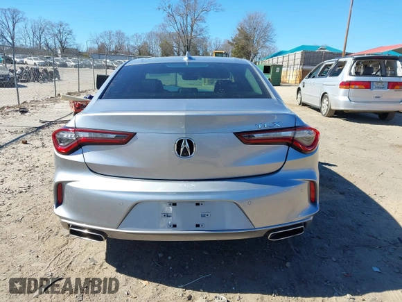 2021 Acura TLX w/Advance Package with VIN 19UUB5F68MA007218, listed as a IAAI auction lot 41693746 with 14,965 mi miles. Bid and sale history available at carsss.com. Image 16.