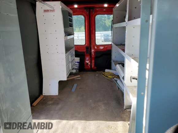 2020 Ford Transit Cargo with VIN 1FTBR2C87LKB51843, listed as a Copart auction lot 62791614 with 76,493 mi miles and Salvage Title. Bid and sale history available at carsss.com. Image 10.