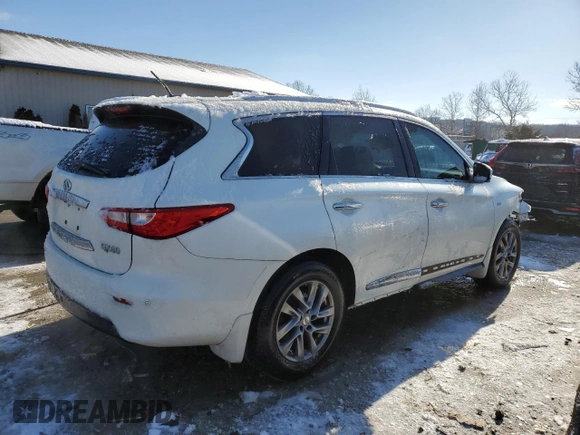 2015 Infiniti QX60 with VIN 5N1AL0MNXFC536958, listed as a Copart auction lot 45581365 with 226,958 mi miles and Salvage Title. Bid and sale history available at DreamBid. Image 3.