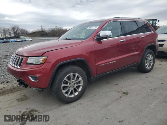 2014 Jeep Grand Cherokee Limited with VIN 1C4RJFBG2EC142390, listed as a Copart auction lot 53782155 with 117,512 mi miles and Salvage Title. Bid and sale history available at carsss.com. Image 1.