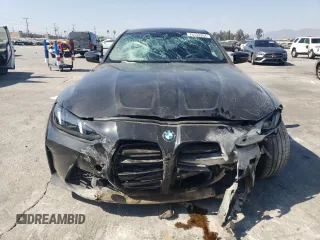 2025 BMW M4 Competition xDrive with VIN WBS33HK09SCS59001, listed as a Copart auction lot 75733354 with 0 mi miles and Salvage Title. Bid and sale history available at carsss.com. Image 5.