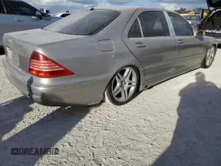 2004 Mercedes-Benz S-Class with VIN WDBNG75J24A416688, listed as a Copart auction lot 75614554 with 0 mi miles and Salvage Title. Bid and sale history available at carsss.com. Image 3.