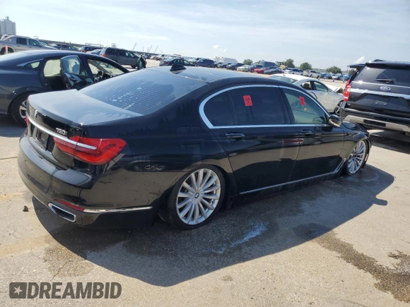2017 BMW 7 Series 740i with VIN WBA7E2C56HG740168, listed as a Copart auction lot 69678504 with 0 mi miles and Clean Title. Bid and sale history available at carsss.com. Image 3.