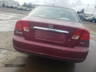 2002 Honda Civic LX with VIN 2HGES15502H558280, listed as a Copart auction lot 43611285 with 164,284 mi miles and Salvage Title. Bid and sale history available at DreamBid. Image 6.