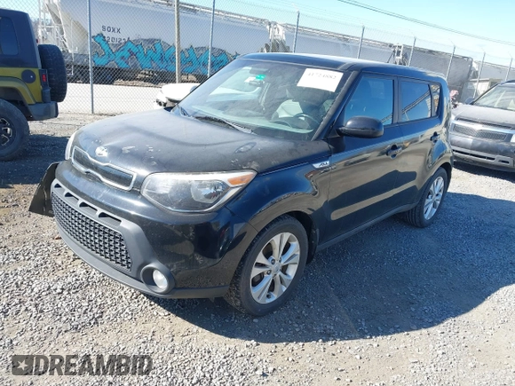 2015 Kia Soul + with VIN KNDJP3A53F7146064, listed as a IAAI auction lot 41724882 with 102,444 mi miles. Bid and sale history available at carsss.com. Image 2.