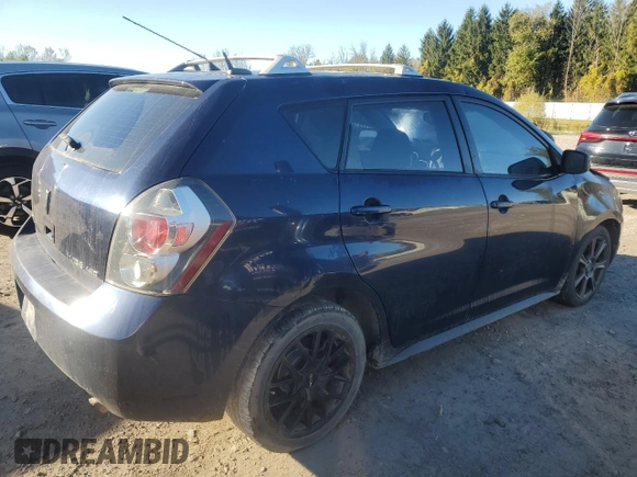 2009 Pontiac Vibe with VIN 5Y2SM67069Z401681, listed as a Copart auction lot 76338944 with 191,368 mi miles and Salvage Title. Bid and sale history available at carsss.com. Image 3.
