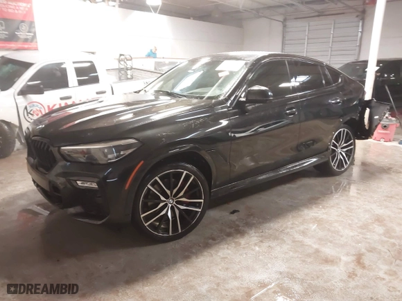 2021 BMW X6 xDrive40i with VIN 5UXCY6C03M9E61703, listed as a IAAI auction lot 41602401 with 1 mi miles. Bid and sale history available at carsss.com. Image 17.
