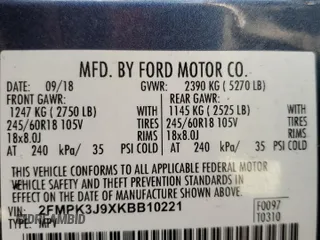 2019 Ford Edge SEL z VIN 2FMPK3J9XKBB10221, wystawiony jako Copart lot #61335815 z przebiegiem 93 444 mil mil oraz Nie do naprawy • Non repairable. Historia ofert i sprzedaży dostępna na DreamBid. Obrazek 13.
