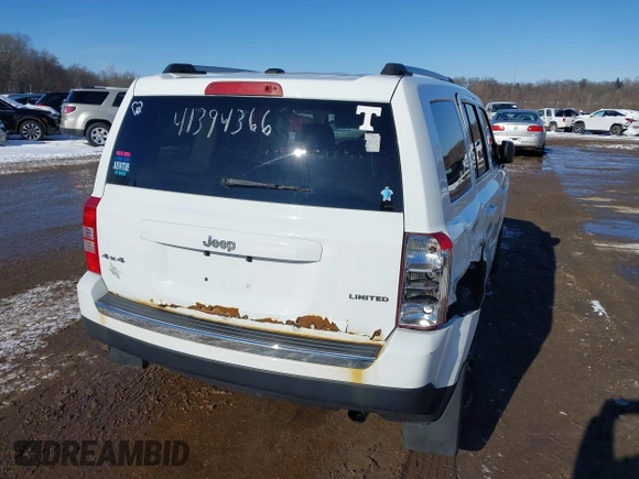 2014 Jeep Patriot Limited with VIN 1C4NJRCB5ED634120, listed as a IAAI auction lot 41394366 with 139,859 mi miles. Bid and sale history available at carsss.com. Image 4.