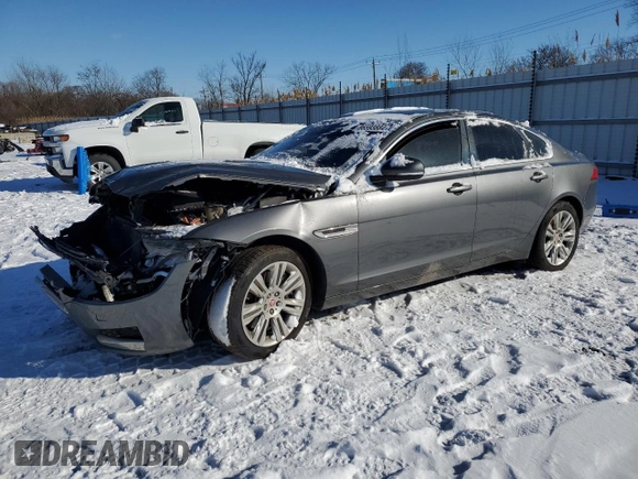 2018 Jaguar XF with VIN SAJBJ4EV6JCY56096, listed as a Copart auction lot 86593884 with 56,896 mi miles and Salvage Title. Bid and sale history available at DreamBid. Image 1.