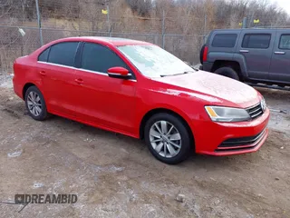 2015 Volkswagen Jetta Sedan 1.8T SE w/Connectivity with VIN 3VWD07AJ9FM347685, listed as a IAAI auction lot 41268666 with 140,861 mi miles. Bid and sale history available at carsss.com. Image 1.
