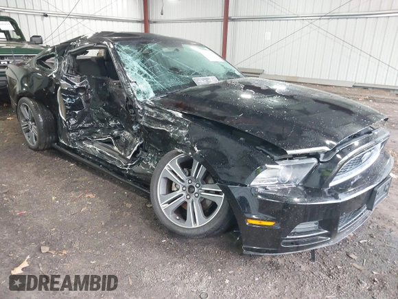 2014 Ford Mustang V6 with VIN 1ZVBP8AM5E5284026, listed as a IAAI auction lot 41861609 with 123,352 mi miles. Bid and sale history available at carsss.com. Image 1.