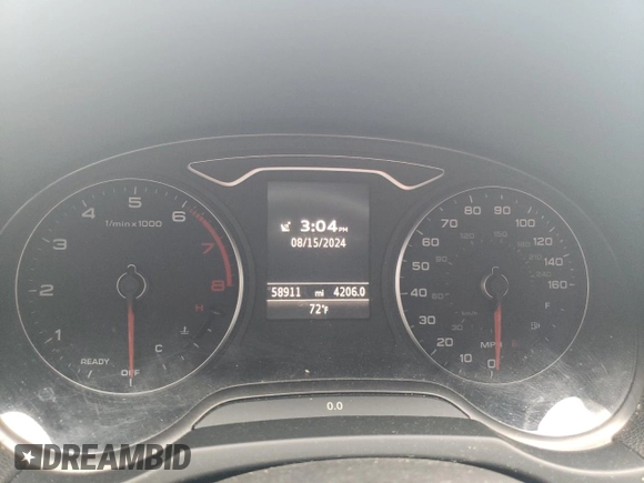 2016 Audi A3 2.0T Premium Plus with VIN WAU38LFF2G1067431, listed as a Copart auction lot 67606644 with 58,911 mi miles and Salvage Title. Bid and sale history available at carsss.com. Image 9.