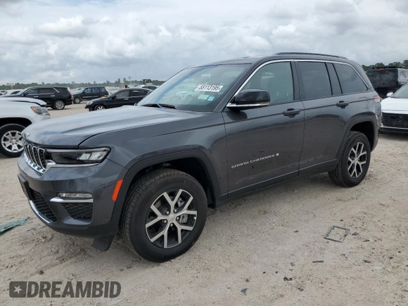 2024 Jeep Grand Cherokee Limited z VIN 1C4RJHBG0R8514555, wystawiony jako Copart lot #55113195 z przebiegiem 4 707 mil mil oraz Szkoda całkowita • Salvage title. Historia ofert i sprzedaży dostępna na DreamBid. Obrazek 1.