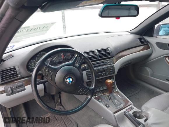 2001 BMW 3 Series 330Ci with VIN WBABS53401JU88051, listed as a IAAI auction lot 41704279 with 196,223 mi miles. Bid and sale history available at carsss.com. Image 13.