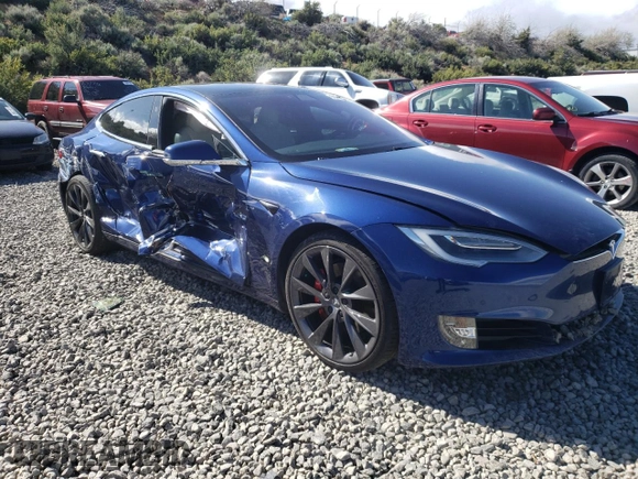 2021 Tesla Model S 75D with VIN 5YJSA1E44MF426532, listed as a Copart auction lot 56600895 with Not provided miles and Salvage title. Bid and sale history available at DreamBid. Image 4.