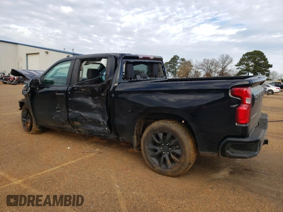 2020 Chevrolet Silverado 1500 Custom with VIN 1GCPWBEF5LZ256866, listed as a Copart auction lot 87490964 with 0 mi miles and Salvage Title. Bid and sale history available at carsss.com. Image 2.