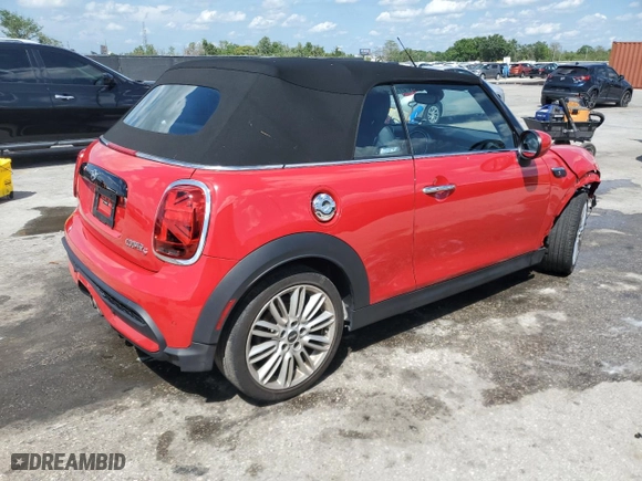 2024 MINI Convertible Cooper S with VIN WMW43DL09R3S05983, listed as a Copart auction lot 51112485 with 22,698 mi miles and Salvage Title. Bid and sale history available at carsss.com. Image 3.