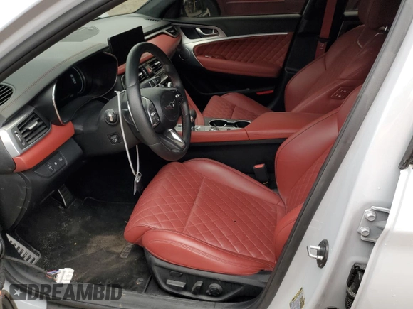 2023 Genesis G70 3.3T with VIN KMTG54TEXPU114395, listed as a Copart auction lot 81237134 with 27,207 mi miles and Salvage Title. Bid and sale history available at DreamBid. Image 7.