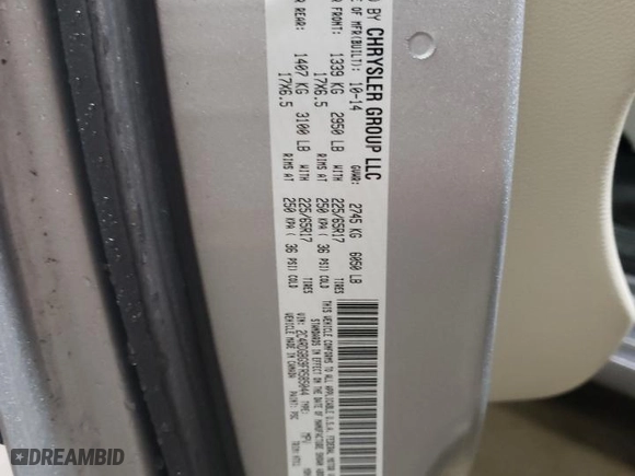 2015 Dodge Grand Caravan SE Plus with VIN 2C4RDGBG9FR585044, listed as a Copart auction lot 87117544 with 181,153 mi miles and Salvage Title. Bid and sale history available at carsss.com. Image 14.
