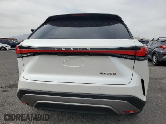 2024 Lexus RX 350 with VIN JTJCHMAAXR2015902, listed as a Copart auction lot 50845955 with 9,480 mi miles and Salvage title. Bid and sale history available at DreamBid. Image 6.