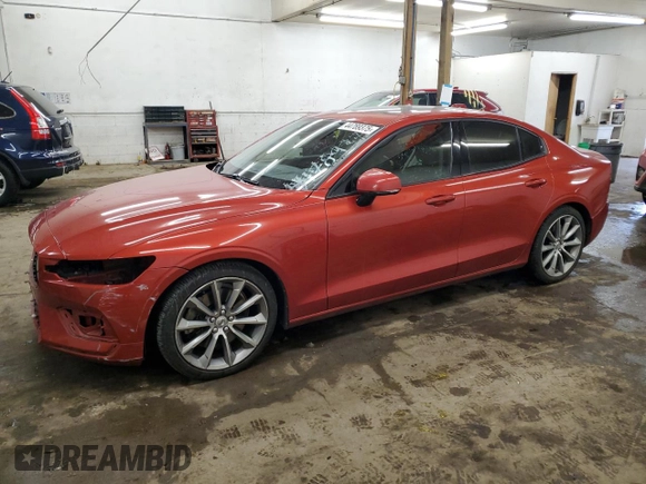 2019 Volvo S60 Momentum with VIN 7JRA22TK7KG002217, listed as a Copart auction lot 44789375 with 89,015 mi miles and Salvage Title. Bid and sale history available at carsss.com. Image 1.