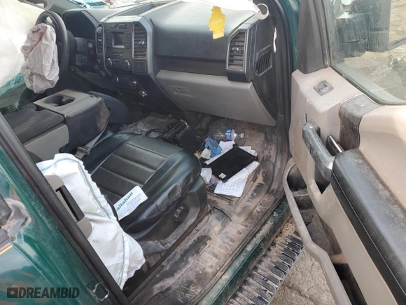 2018 Ford F-150 XL with VIN 1FTEX1EB0JKE40422, listed as a Copart auction lot 49966225 with 0 mi miles and Salvage Title. Bid and sale history available at carsss.com. Image 8.