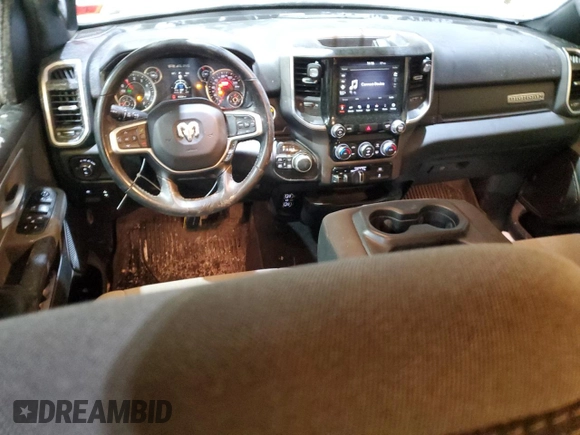 2021 Ram 1500 Big Horn with VIN 1C6SRFBT1MN592064, listed as a Copart auction lot 44247185 with 83,224 mi miles and Salvage Title. Bid and sale history available at carsss.com. Image 8.