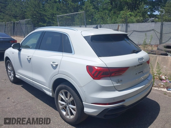 2021 Audi Q3 S line Premium Plus with VIN WA1EECF32M1047731, listed as a IAAI auction lot 39714835 with 15,939 mi miles and . Bid and sale history available at DreamBid. Image 3.