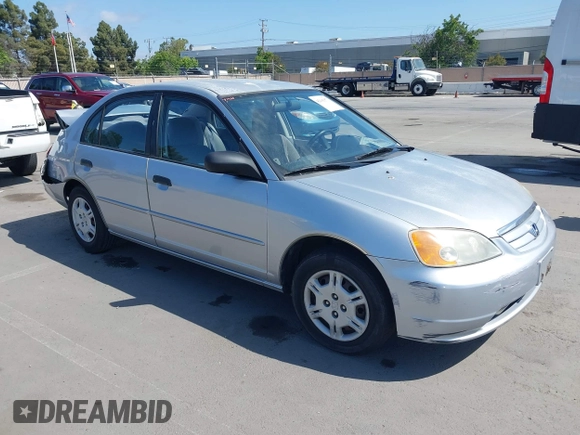 2001 Honda Civic LX with VIN 2HGES16591H619719, listed as a IAAI auction lot 42183571 with 294,983 mi miles. Bid and sale history available at carsss.com. Image 1.