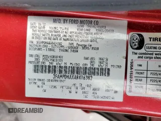 2010 Ford Fusion SE with VIN 3FAHP0HAXAR416382, listed as a Copart auction lot 56927405 with 215,807 mi miles and Salvage title. Bid and sale history available at DreamBid. Image 12.
