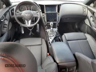 2023 Infiniti Q50 Red Sport 400 with VIN JN1FV7DP8PM570359, listed as a Copart auction lot 42814215 with 8,564 mi miles and Clean Title. Bid and sale history available at DreamBid. Image 8.