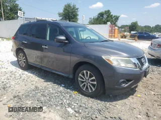 2014 Nissan Pathfinder S with VIN 5N1AR2MM7EC697185, listed as a Copart auction lot 63711745 with 137,153 mi miles and Clean title. Bid and sale history available at DreamBid. Image 4.