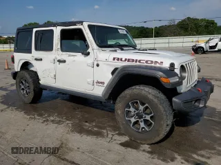 2019 Jeep Wrangler Unlimited Rubicon with VIN 1C4HJXFGXKW613269, listed as a Copart auction lot 62428605 with 56,270 mi miles and Salvage title. Bid and sale history available at DreamBid. Image 4.