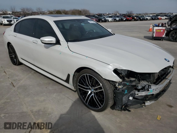 2019 BMW 7 Series 750i with VIN WBA7F0C59KGM24241, listed as a Copart auction lot 45171345 with 60,443 mi miles and Salvage title. Bid and sale history available at DreamBid. Image 4.