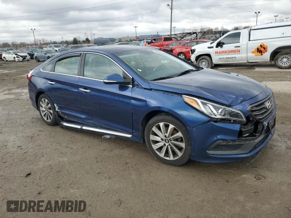 2017 Hyundai Sonata Sport with VIN 5NPE34AF9HH479847, listed as a Copart auction lot 49881475 with 62,991 mi miles and Salvage Title. Bid and sale history available at DreamBid. Image 4.