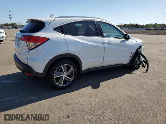 2022 Honda HR-V EX with VIN 3CZRU6H53NM765569, listed as a Copart auction lot 53507074 with 52,180 mi miles and Salvage Title. Bid and sale history available at carsss.com. Image 3.