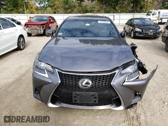 2016 Lexus GS 350 with VIN JTHCZ1BL2GA001749, listed as a Copart auction lot 72436254 with 45,587 mi miles and Salvage Title. Bid and sale history available at carsss.com. Image 5.